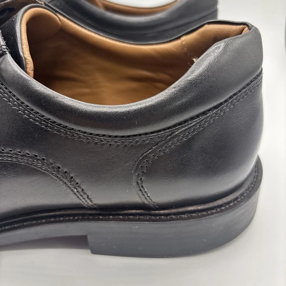 Johnston & Murphy‎ Men's Tabor Runoff Oxfords Shoes Black Leather Size 11.5